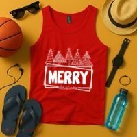 Merry Christmas Holiday Festive Tank Top thumb 4