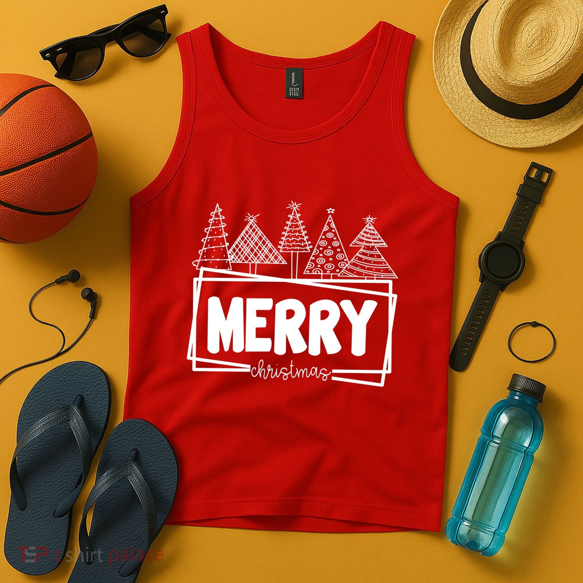 Merry Christmas Holiday Festive Tank Top