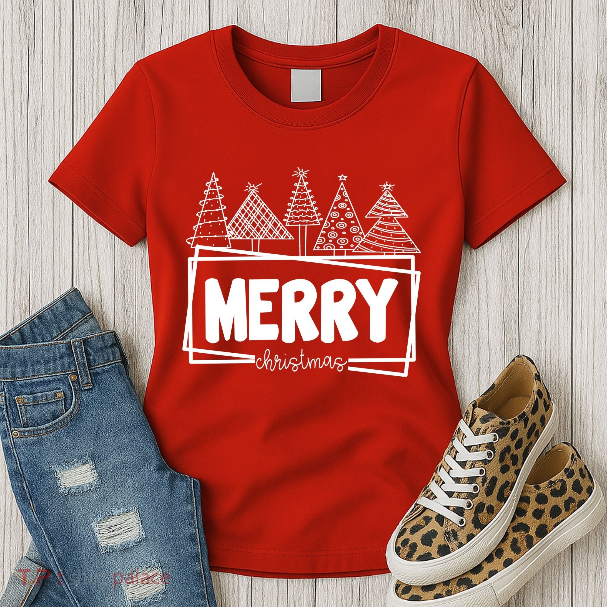 Merry Christmas Holiday Festive Women's T-Shirt