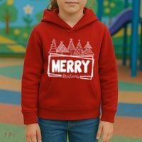 Merry Christmas Holiday Festive Kids Hoodie thumb 3