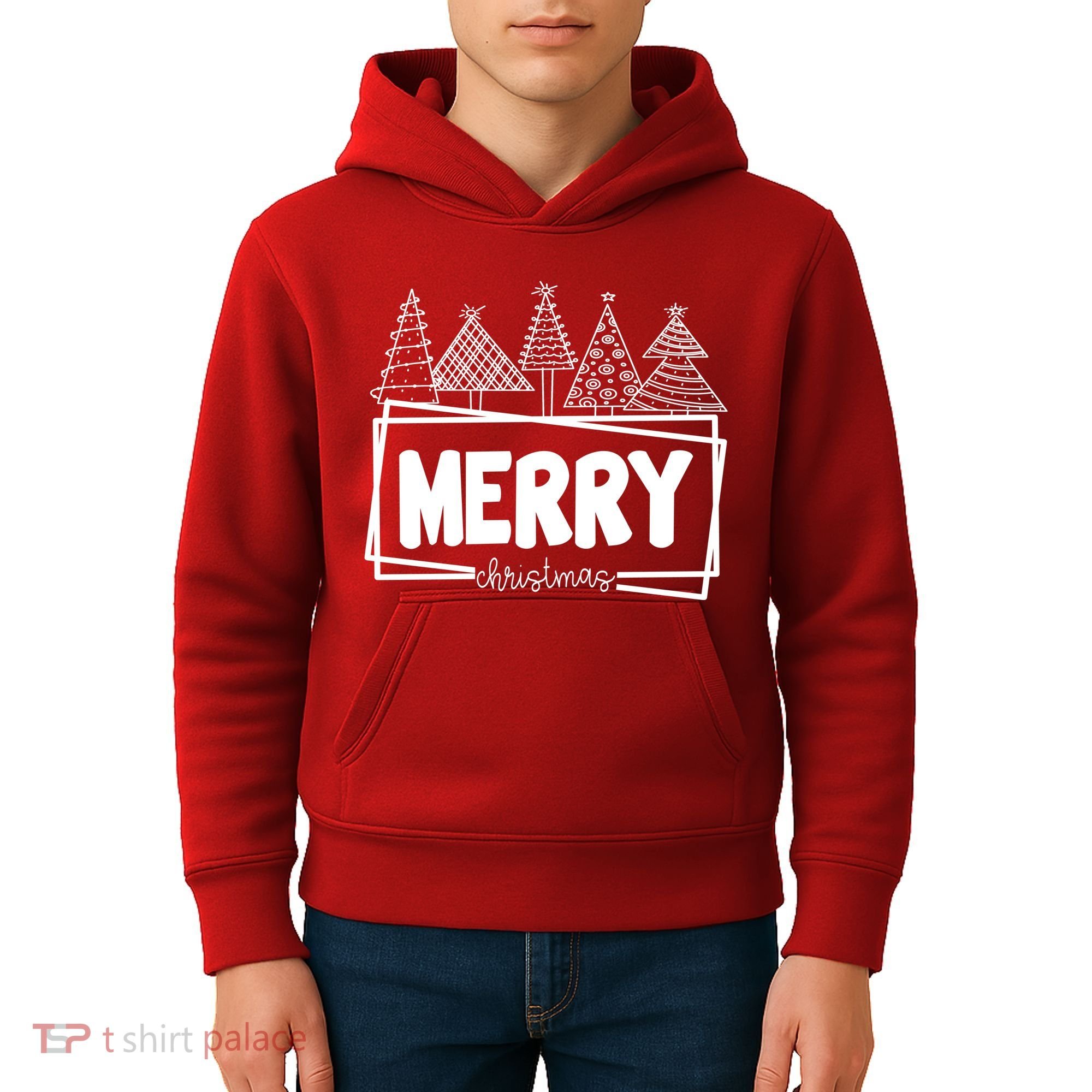 Merry Christmas Holiday Festive Kids Hoodie
