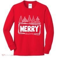 Merry Christmas Holiday Festive Kids Long Sleeve Shirt thumb 0