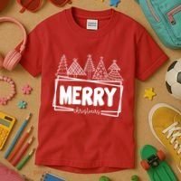 Merry Christmas Holiday Festive Kids T-Shirt thumb 3