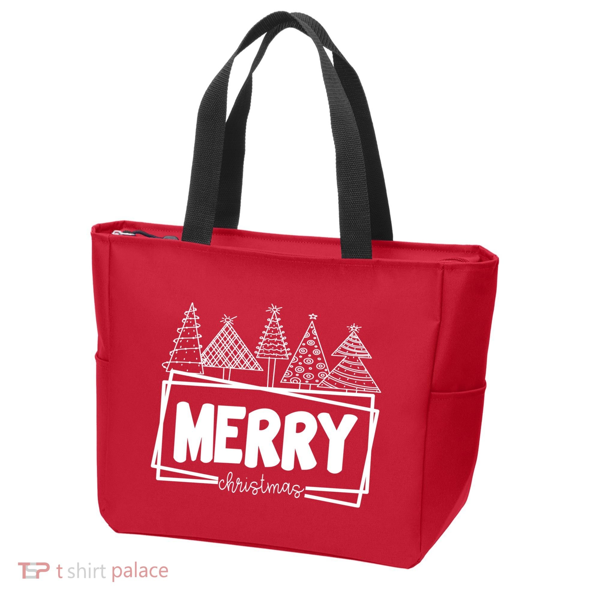 Merry Christmas Holiday Festive Tote Bag
