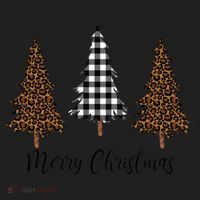 Merry Christmas Holiday Plaid Christmas Tree And Leopard Print Gift Women's Sweatshirt thumb 2