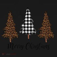 Merry Christmas Holiday Plaid Christmas Tree And Leopard Print Gift Bucket Hat thumb 4
