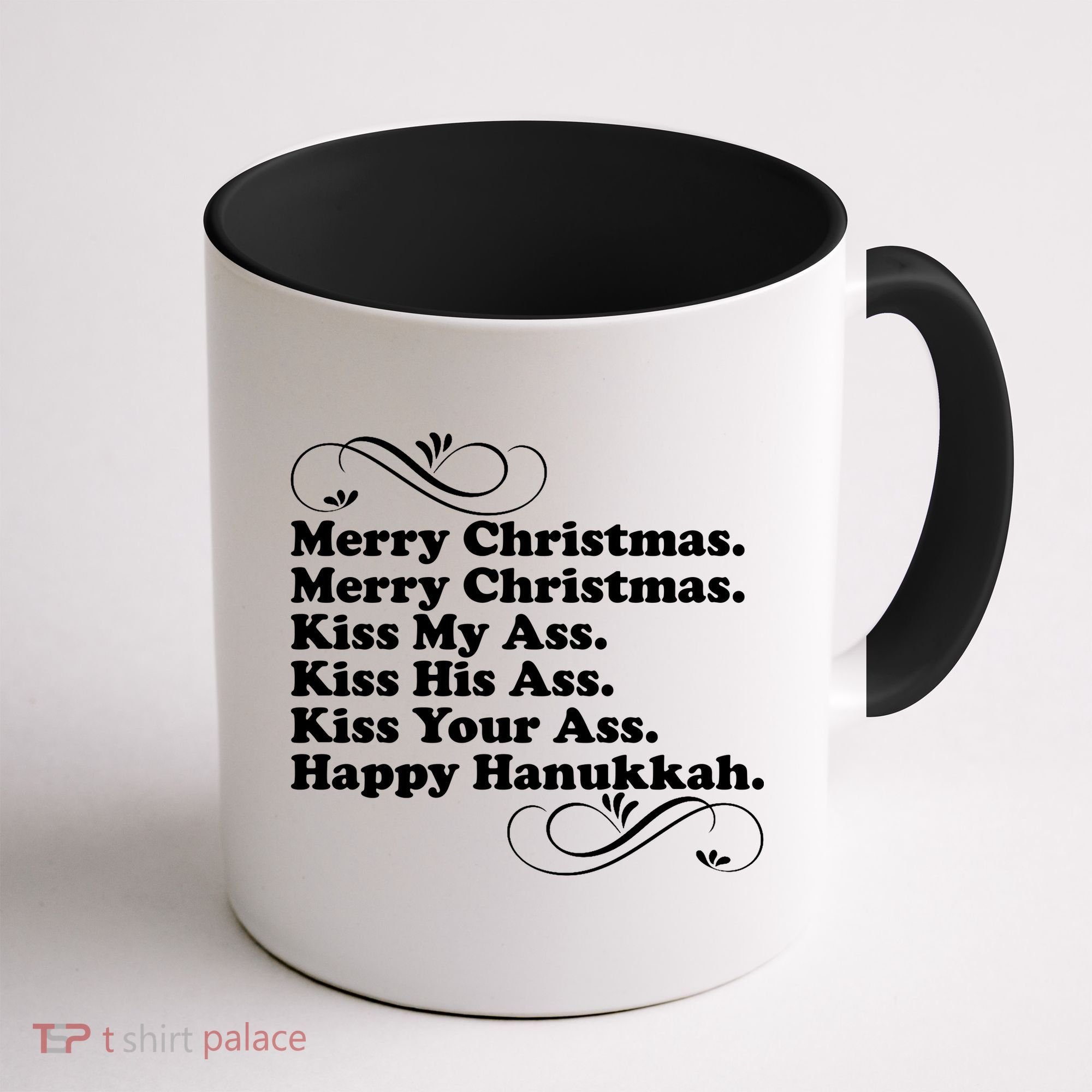 Merry Christmas Happy Hanukkah Funny Holiday Coffee Mug