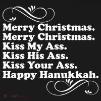 Merry Christmas Happy Hanukkah Funny Holiday Women's Hoodie thumb 2
