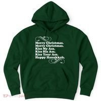 Merry Christmas Happy Hanukkah Funny Holiday Hoodie thumb 0