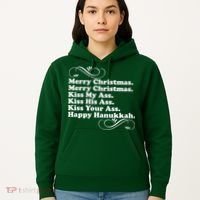 Merry Christmas Happy Hanukkah Funny Holiday Hoodie thumb 5