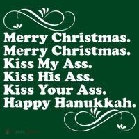 Merry Christmas Happy Hanukkah Funny Holiday Long Sleeve Shirt thumb 2