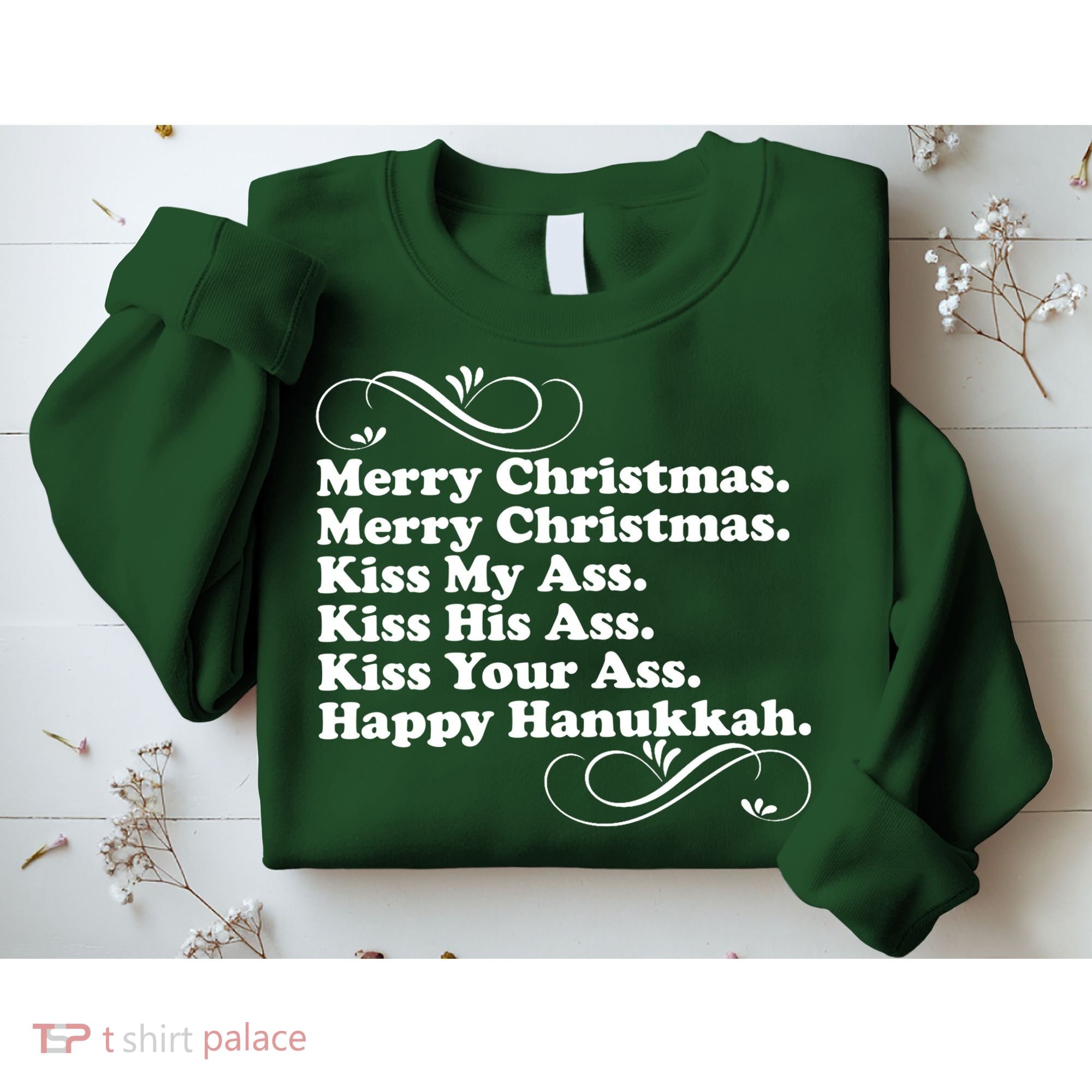 Merry Christmas Happy Hanukkah Funny Holiday Sweatshirt
