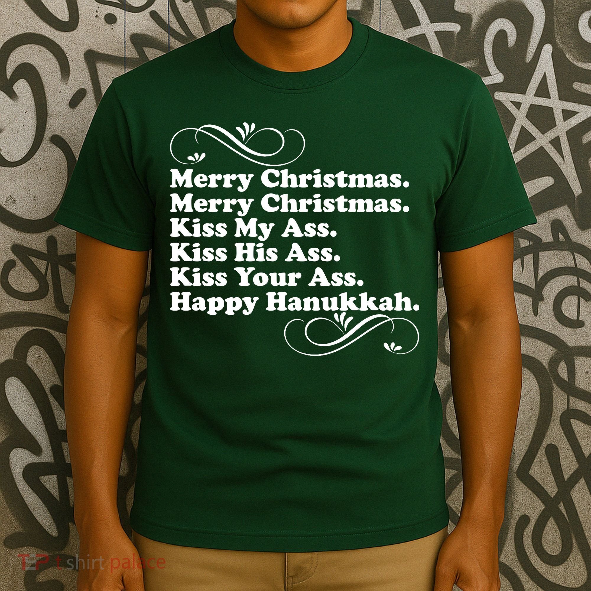 Merry Christmas Happy Hanukkah Funny Holiday T-Shirt