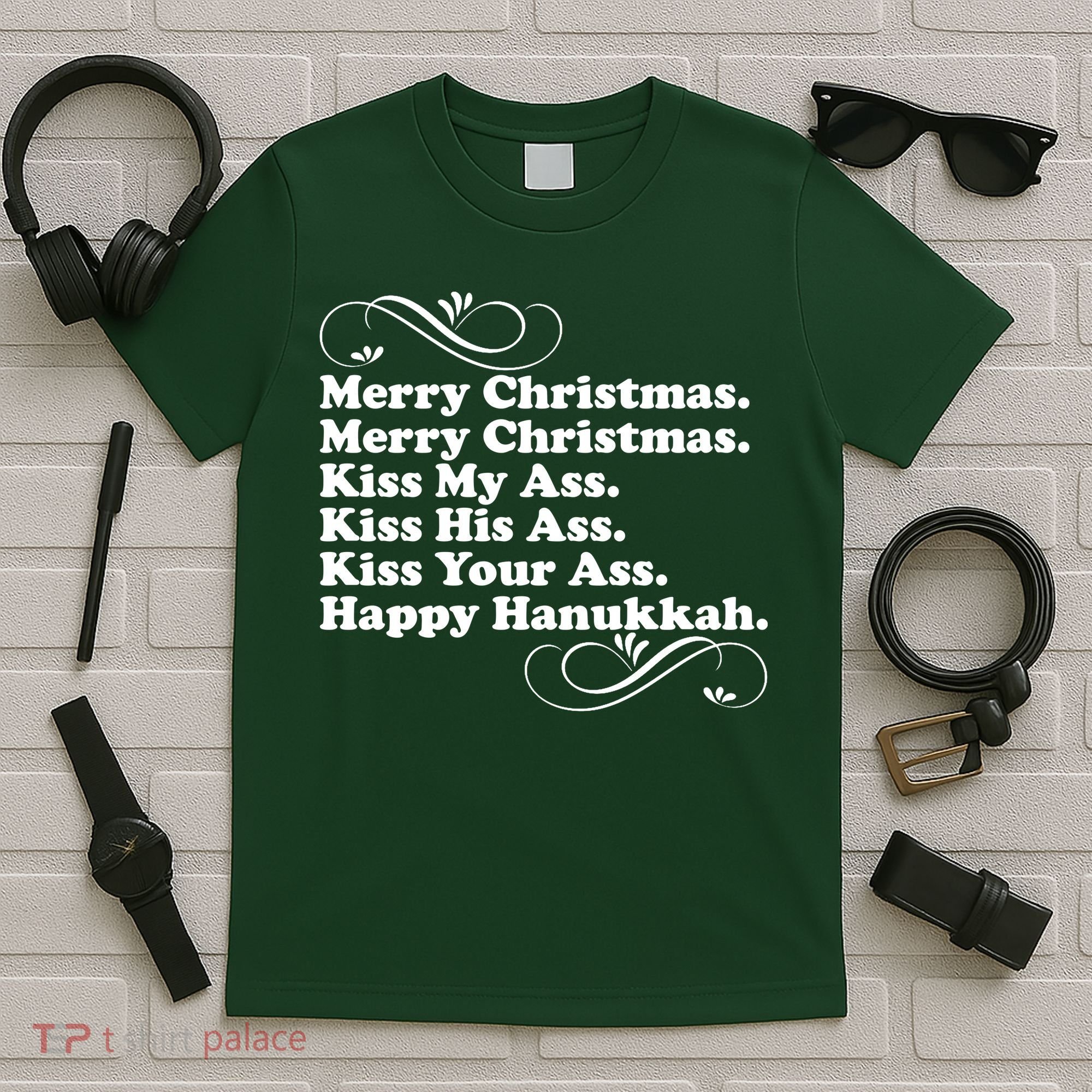 Merry Christmas Happy Hanukkah Funny Holiday T-Shirt