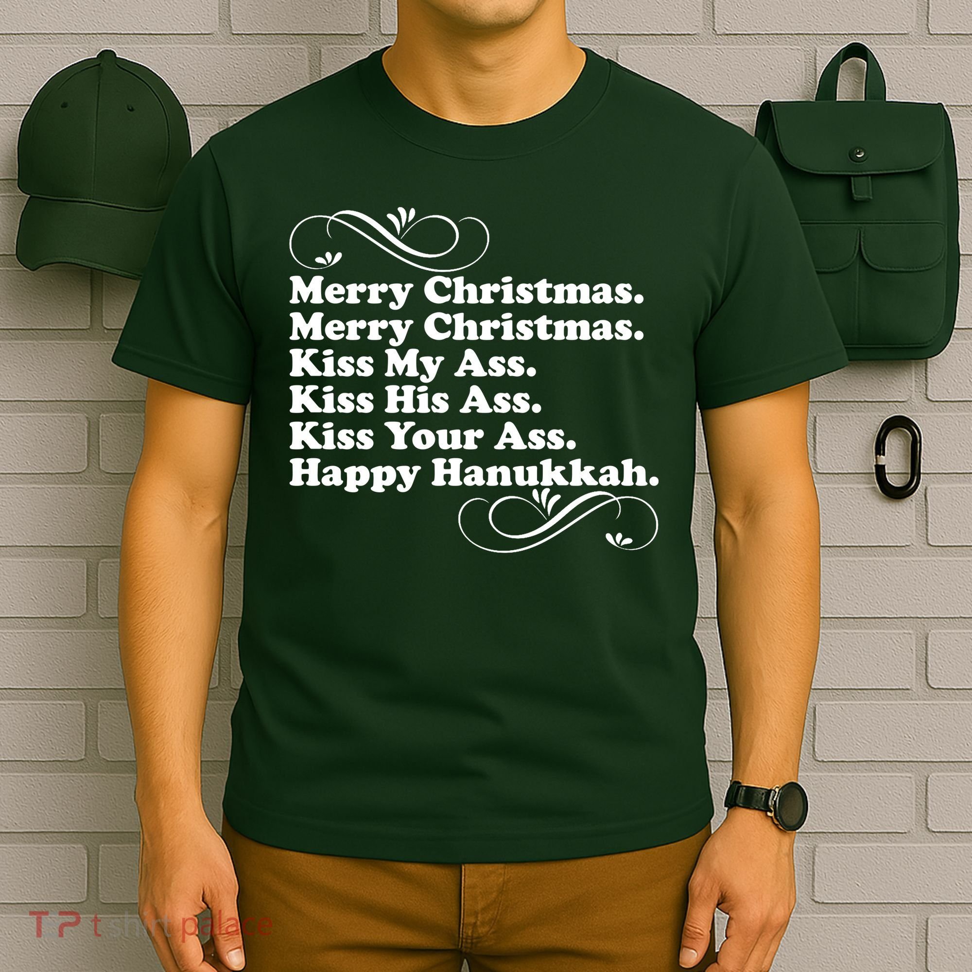 Merry Christmas Happy Hanukkah Funny Holiday T-Shirt