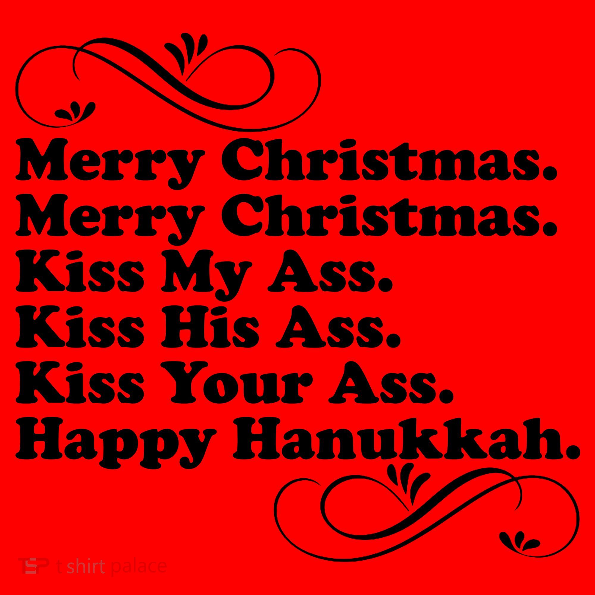 Merry Christmas Happy Hanukkah Funny Holiday Santa Hat