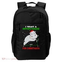 Math Christmas Hippo I Want A Hippopotenuse For Christmath Meaningful Gift Backpack thumb 0