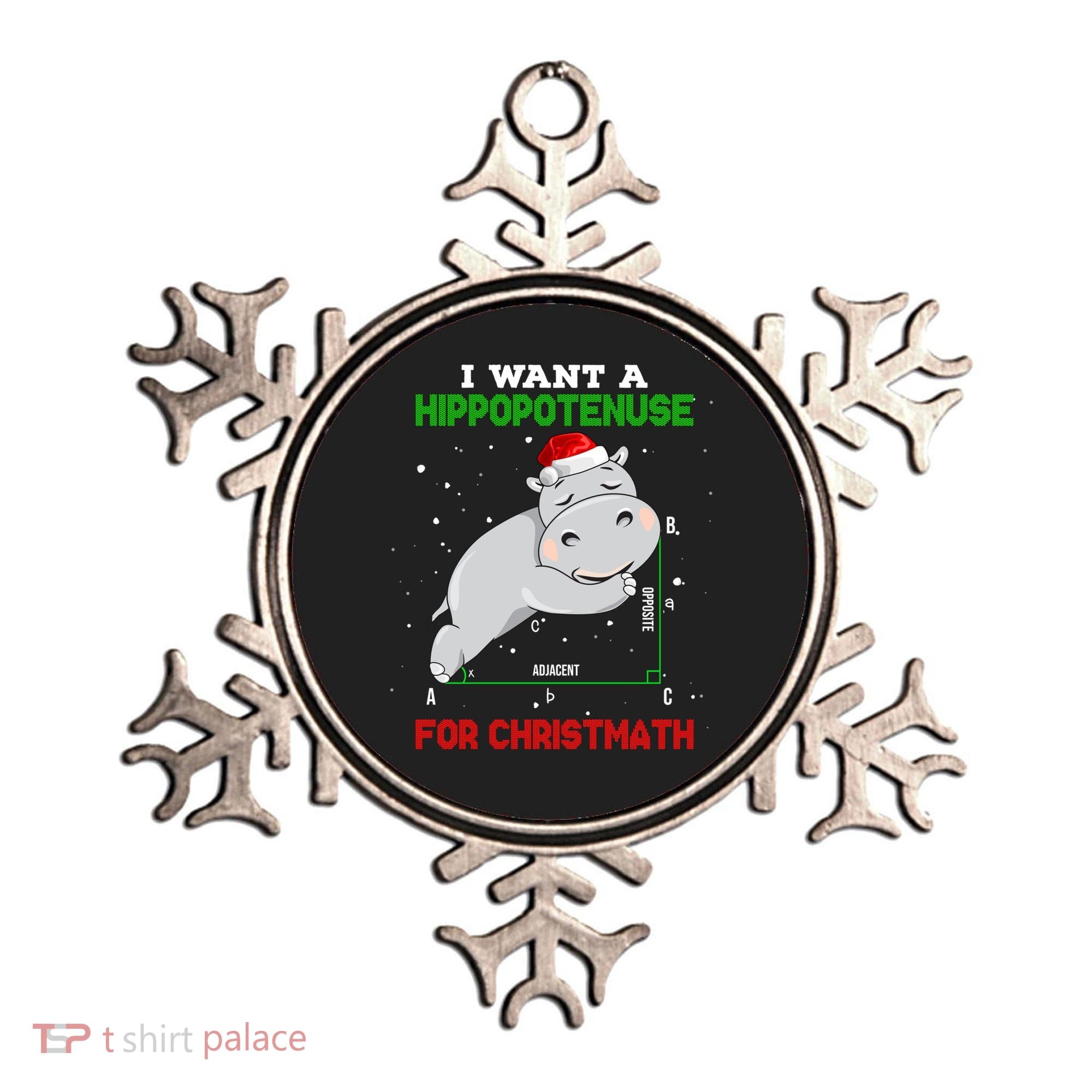 Math Christmas Hippo I Want A Hippopotenuse For Christmath Meaningful Gift Ornament
