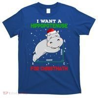 Math Christmas Hippo I Want A Hippopotenuse For Christmath Meaningful Gift T-Shirt thumb 0