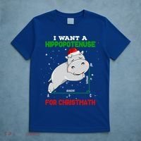Math Christmas Hippo I Want A Hippopotenuse For Christmath Meaningful Gift T-Shirt thumb 5