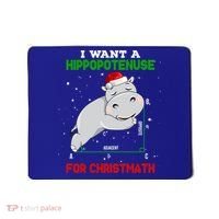 Math Christmas Hippo I Want A Hippopotenuse For Christmath Meaningful Gift Mousepad thumb 0