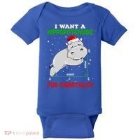 Math Christmas Hippo I Want A Hippopotenuse For Christmath Meaningful Gift Baby Bodysuit thumb 0