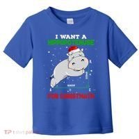Math Christmas Hippo I Want A Hippopotenuse For Christmath Meaningful Gift Toddler T-Shirt thumb 0
