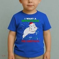Math Christmas Hippo I Want A Hippopotenuse For Christmath Meaningful Gift Toddler T-Shirt thumb 2