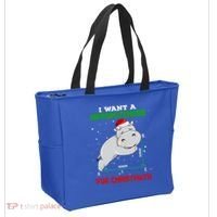 Math Christmas Hippo I Want A Hippopotenuse For Christmath Meaningful Gift Tote Bag thumb 2