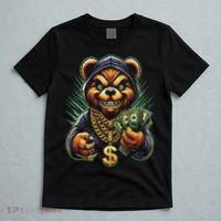 Money Calling Hip Hop Bear Teddy Gangster Rap Swag Dope T-Shirt thumb 5