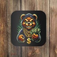 Money Calling Hip Hop Bear Teddy Gangster Rap Swag Dope Coaster thumb 0
