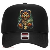 Money Calling Hip Hop Bear Teddy Gangster Rap Swag Dope Hat thumb 0