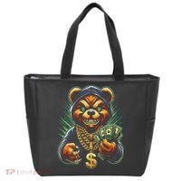 Money Calling Hip Hop Bear Teddy Gangster Rap Swag Dope Tote Bag thumb 0