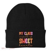 My Class Is Full Of Sweet Hearts Cute Valentine Teacher Beanie thumb 0