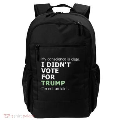 My Conscience Is Clear I DidnT Vote For Trump Backpack