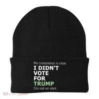My Conscience Is Clear I DidnT Vote For Trump Beanie thumb 0