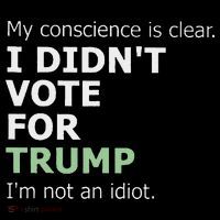 My Conscience Is Clear I DidnT Vote For Trump Coaster thumb 2