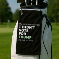 My Conscience Is Clear I DidnT Vote For Trump Golf Towel thumb 2