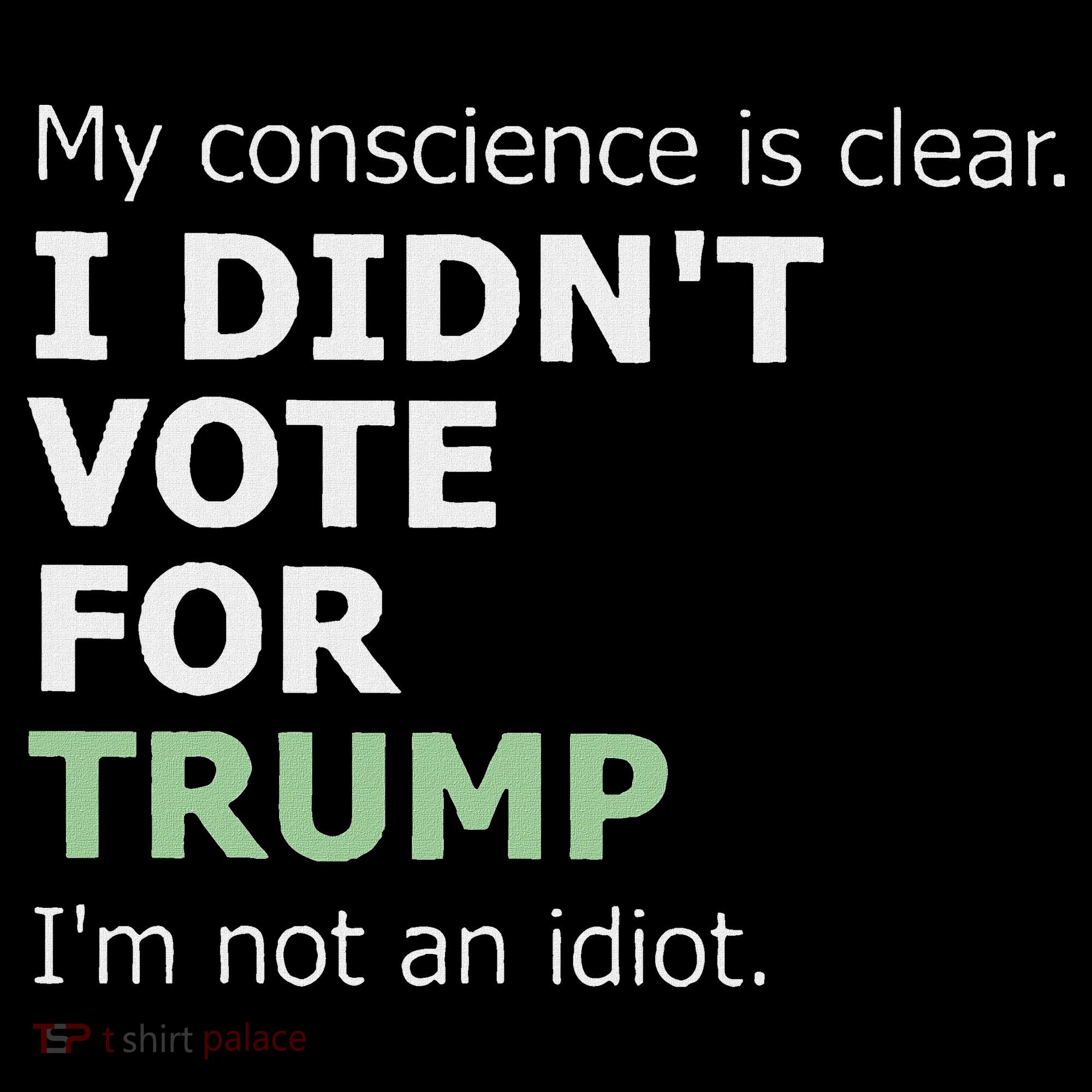 My Conscience Is Clear I DidnT Vote For Trump Visor