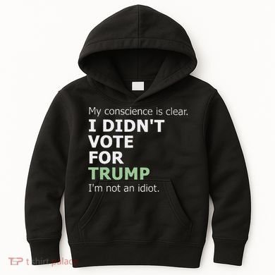 My Conscience Is Clear I DidnT Vote For Trump Kids Hoodie
