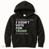 My Conscience Is Clear I DidnT Vote For Trump Kids Hoodie thumb 0