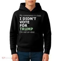 My Conscience Is Clear I DidnT Vote For Trump Kids Hoodie thumb 4