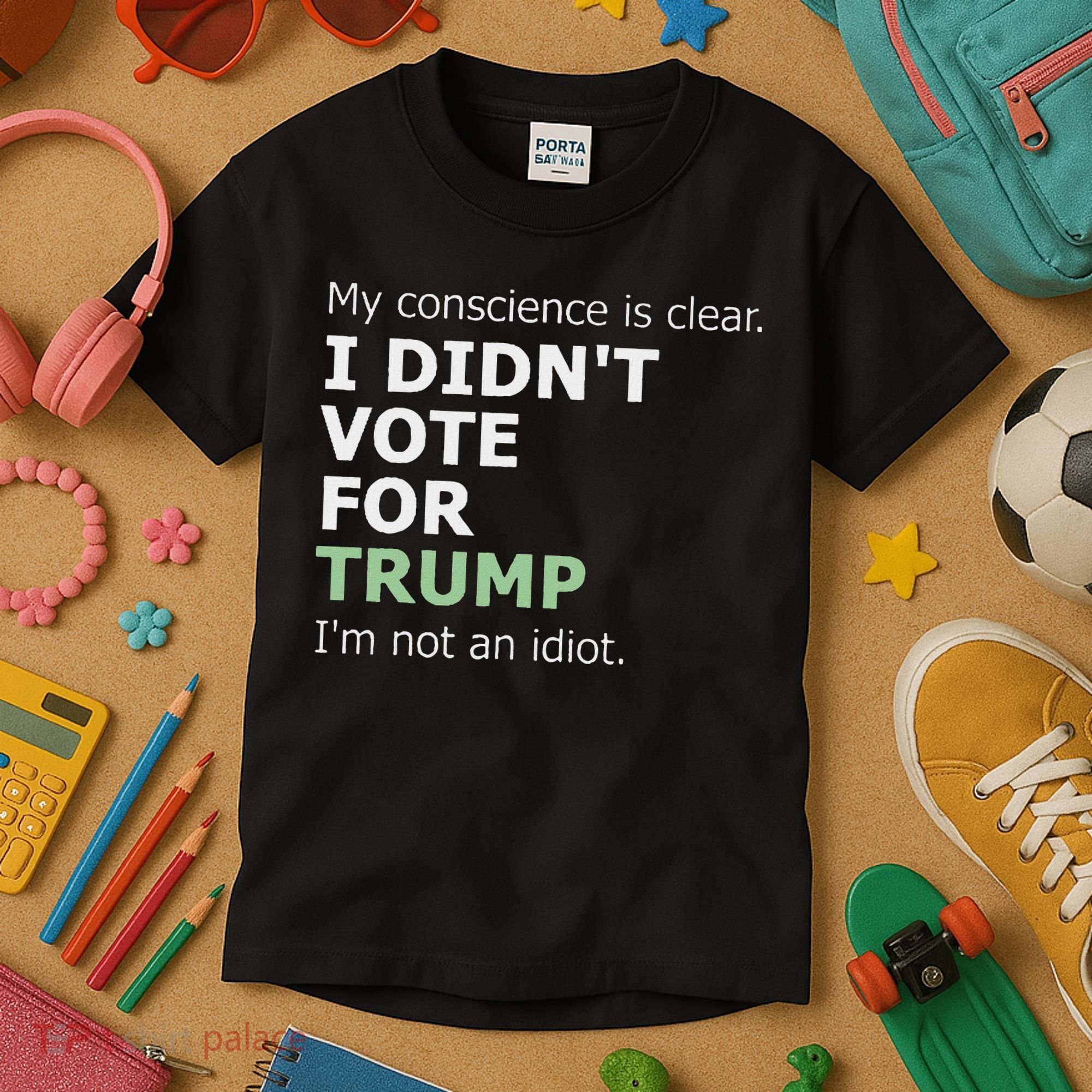 My Conscience Is Clear I DidnT Vote For Trump Kids T-Shirt