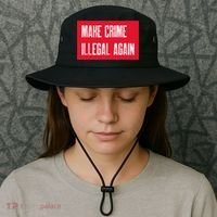 Make Crime Illegal Again Cool Gift Bucket Hat thumb 3
