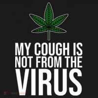 My Cough Is Not From The Virus Funny Marijuana Coaster thumb 2
