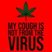 My Cough Is Not From The Virus Funny Marijuana Santa Hat thumb 1