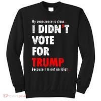 My Conscience Is Clear I Didn't Vote For Trump Funny Sweatshirt thumb 0