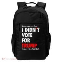 My Conscience Is Clear I Didn't Vote For Trump Funny Backpack thumb 0