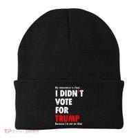 My Conscience Is Clear I Didn't Vote For Trump Funny Beanie thumb 0