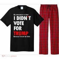 My Conscience Is Clear I Didn't Vote For Trump Funny Pajama Set thumb 0